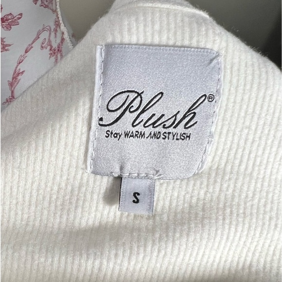 PLUSH Revolve Striped Print Open Kimono Robe Cardigan and Crop Top Small NEW - Picture 7 of 7